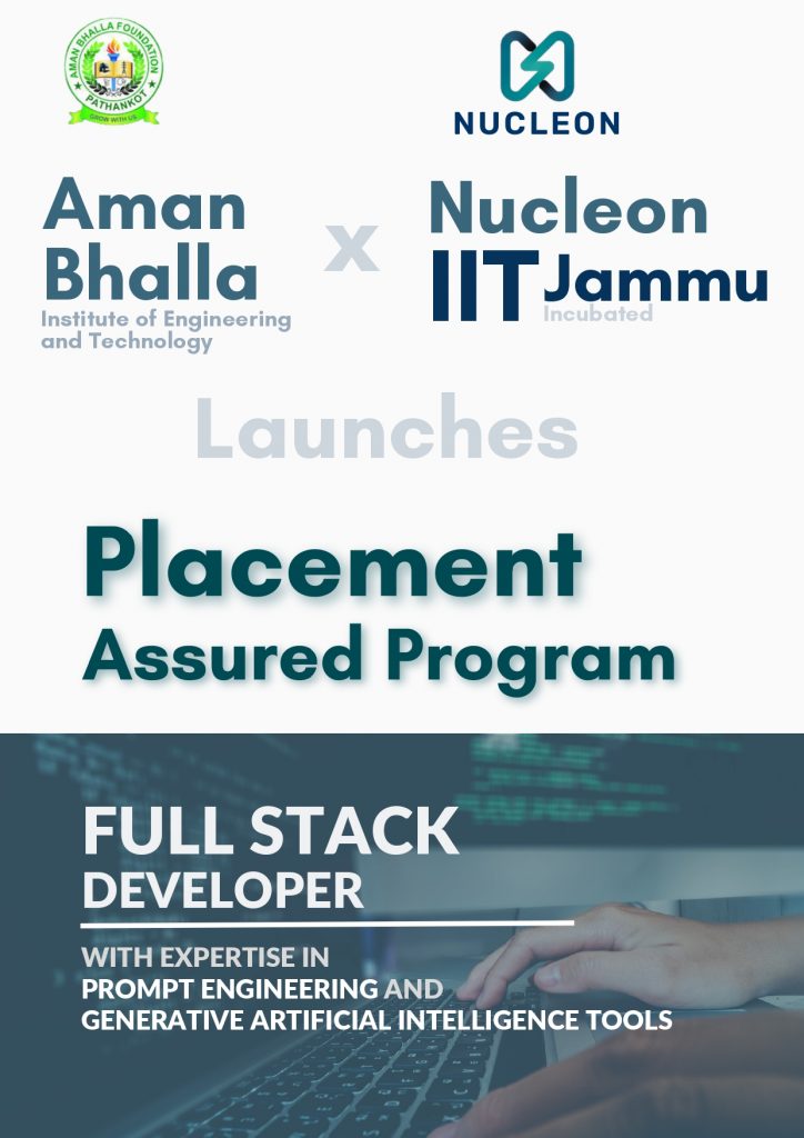Full Stack Developer – IIT Connect Program - Aman Bhalla Group Of ...