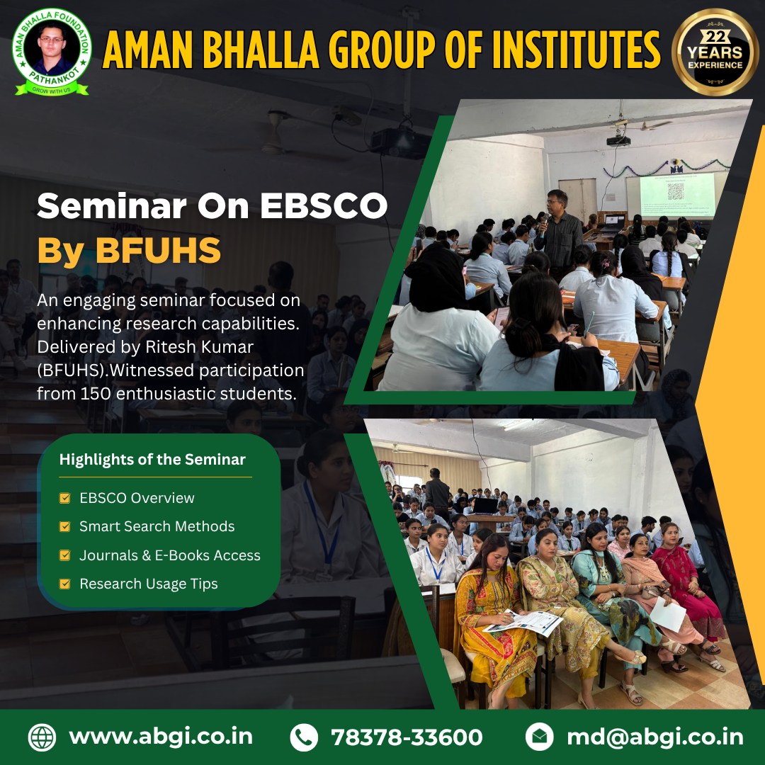 Seminar on EBSCO by BFUHS